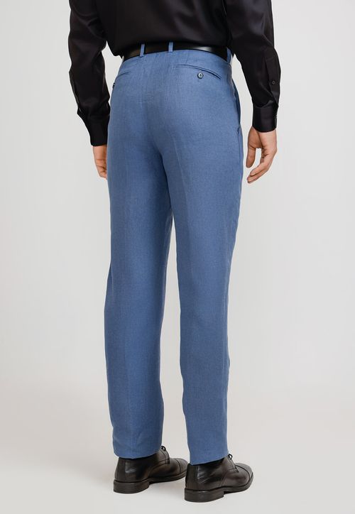 Pantalón Hombre Formal Lino Mix&Color Azul
