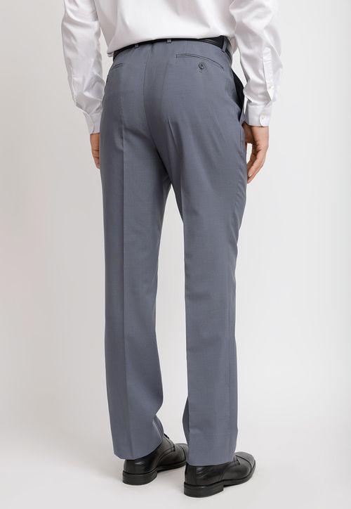 Pantalón Hombre Formal Lana S100'S Mix&Color Azul Piedra