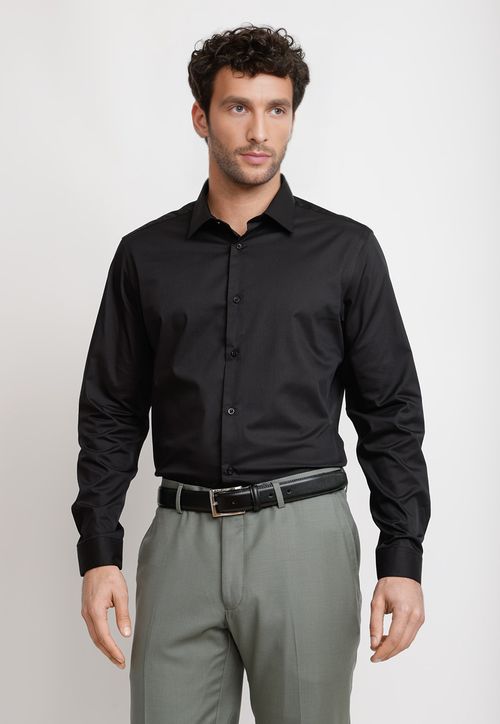 Camisa Hombre Formal Graduación Negro