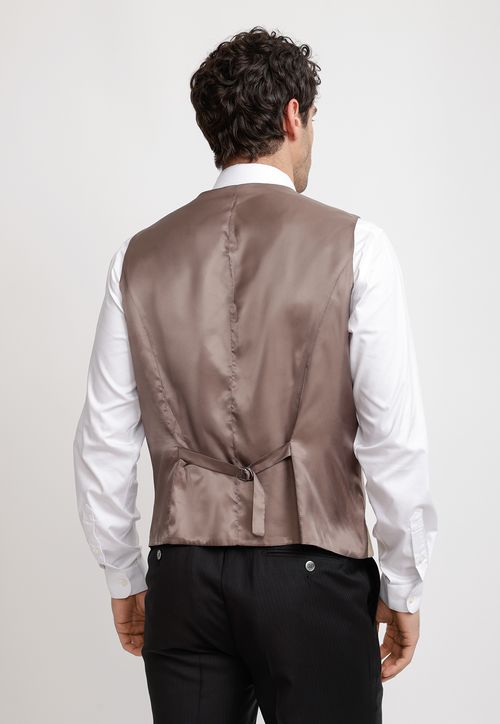 Gilet Hombre Formal Graduación Beige