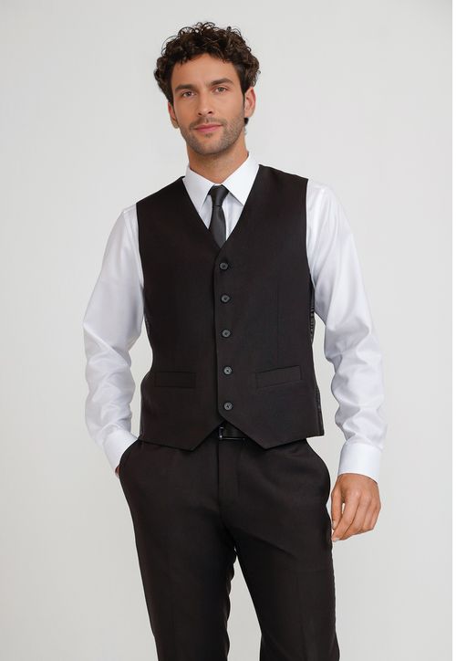 Gilet Hombre Formal Graduación Negro