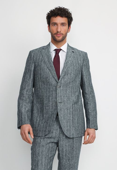Chaqueta Hombre Formal Lino Classic Azul Marino