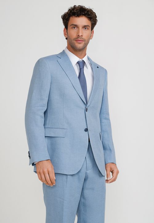Chaqueta Hombre Formal Lino Mix&Color Celeste