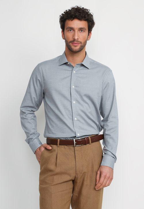 Camisa Hombre Formal Algodón Dynamic Gris