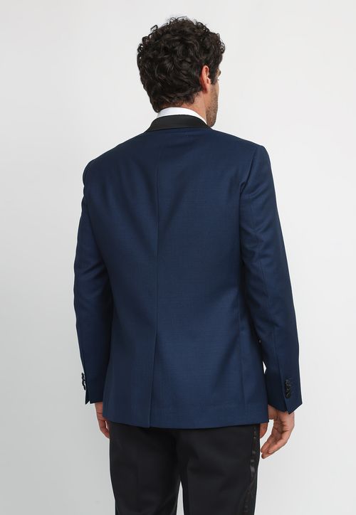 Chaqueta Hombre Formal Lana S100'S Smoking Azulino