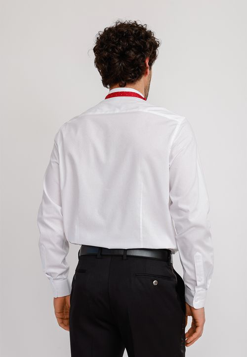 Camisa Hombre Formal 100% Algodón Luxury Blanco