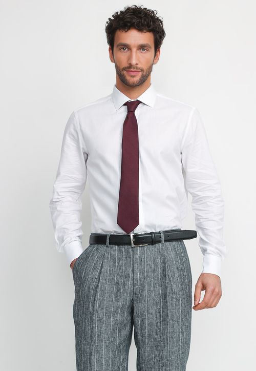 Camisa Hombre Formal Algodón Non Iron Blanco