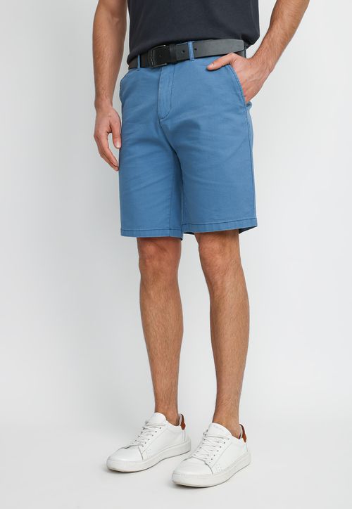 Bermuda Algodón Valerio Azul Piedra