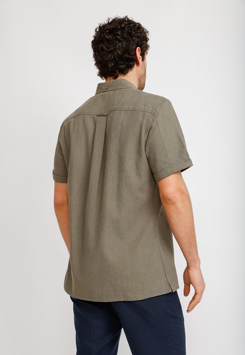 Camisa Lino Algodón Boris Verde