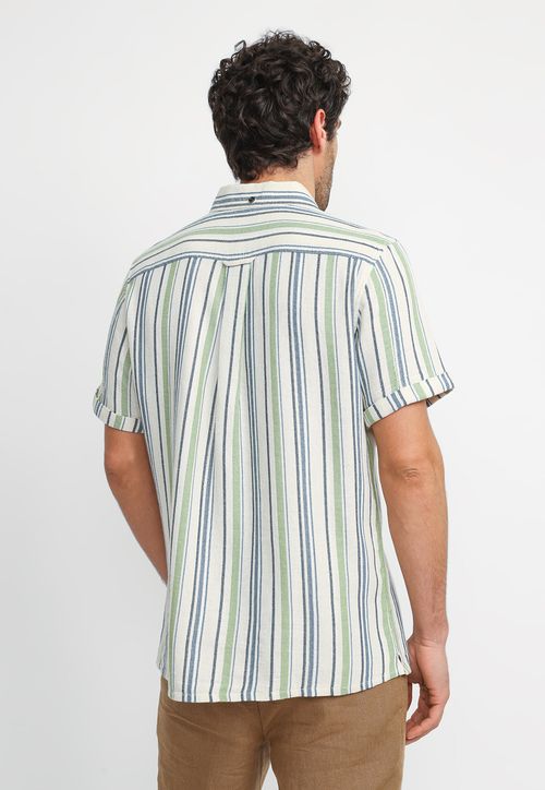 Camisa Relajada Viscosa Algodón Benito Verde