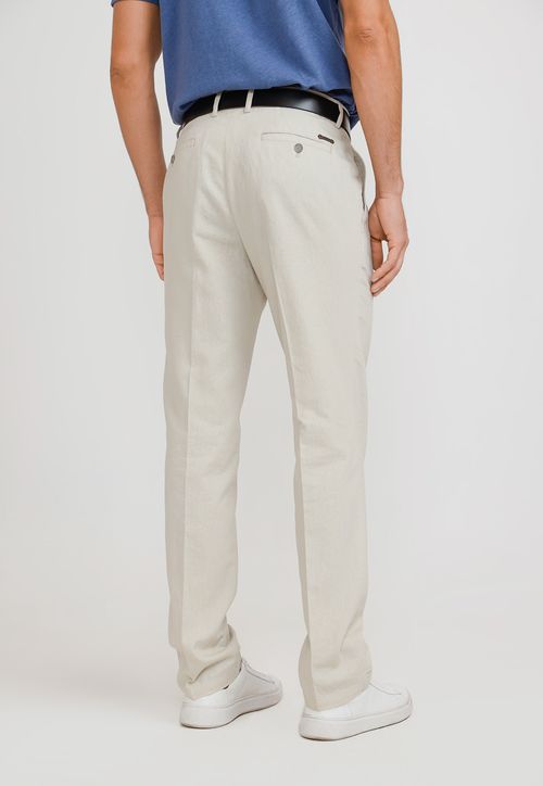 Pantalón Hombre Lino Venancio Crudo