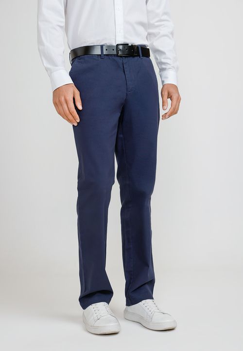 Pantalón Chino Hombre Algodón Vinci Azul Marino