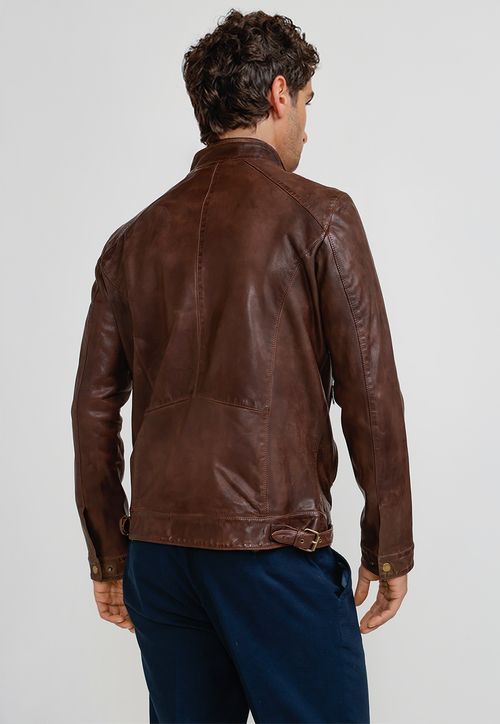Chaqueta Cuero Amancio Tan