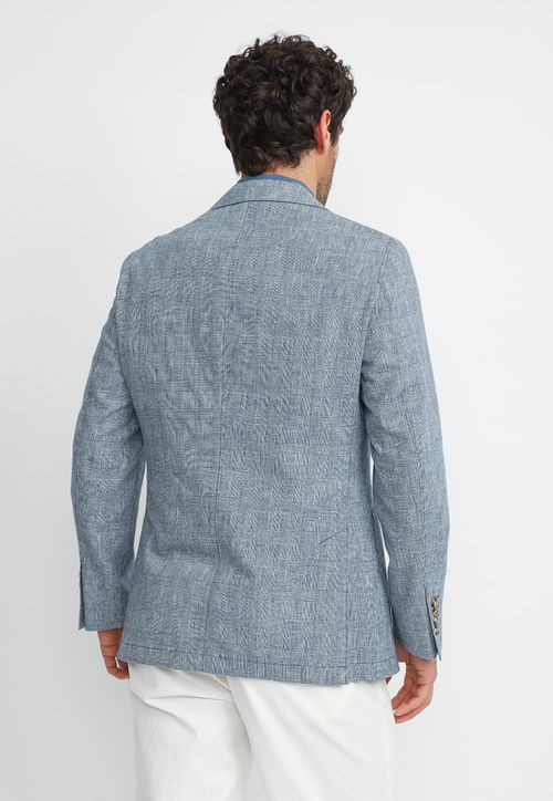 Chaqueta Hombre Lino Algodón Caden Azul Marino