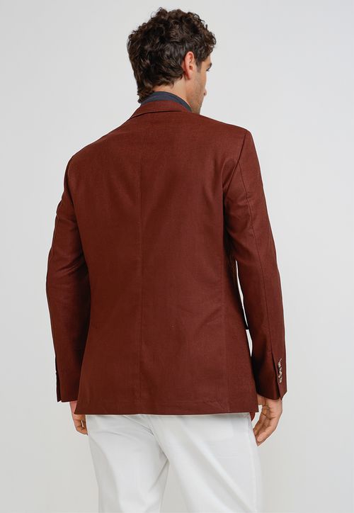 Chaqueta Hombre Lino Cesar Burdeo