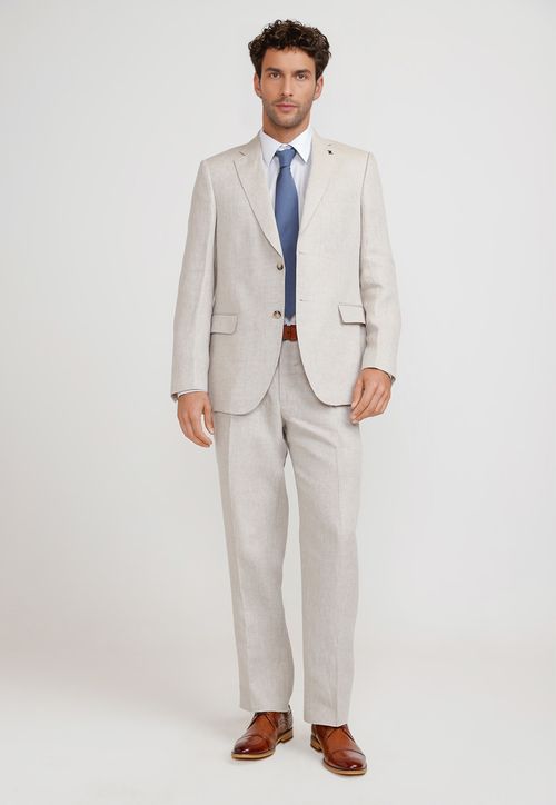 Traje Suit Separate Hombre Formal Lino Mix&Color Beige