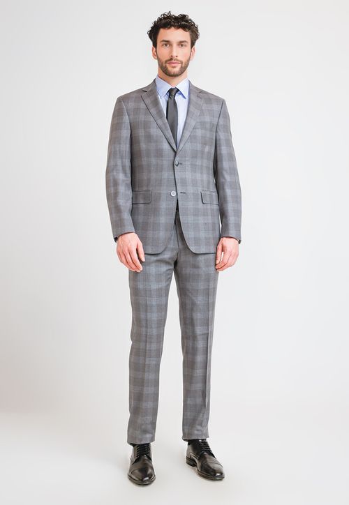 Traje Hombre Formal Lana S160'S Emerald Gris