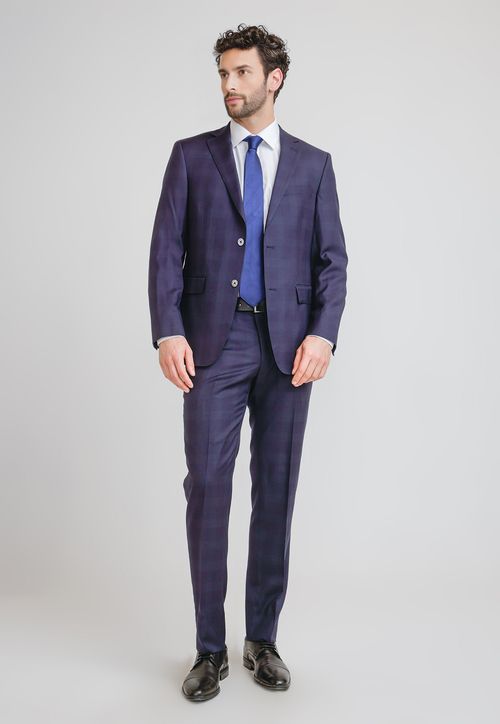 Traje Hombre Formal Lana S160'S Emerald Azul Marino