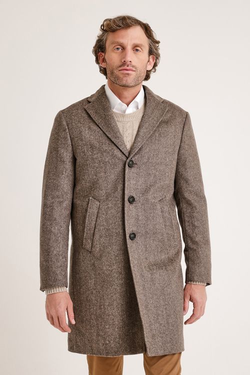 Abrigo Formal Hombre Italiano Café