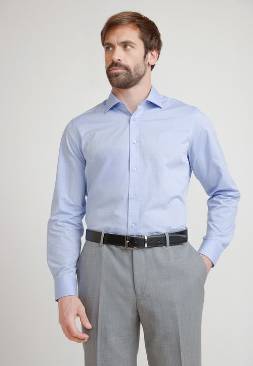 Camisa Hombre Formal Classic Celeste