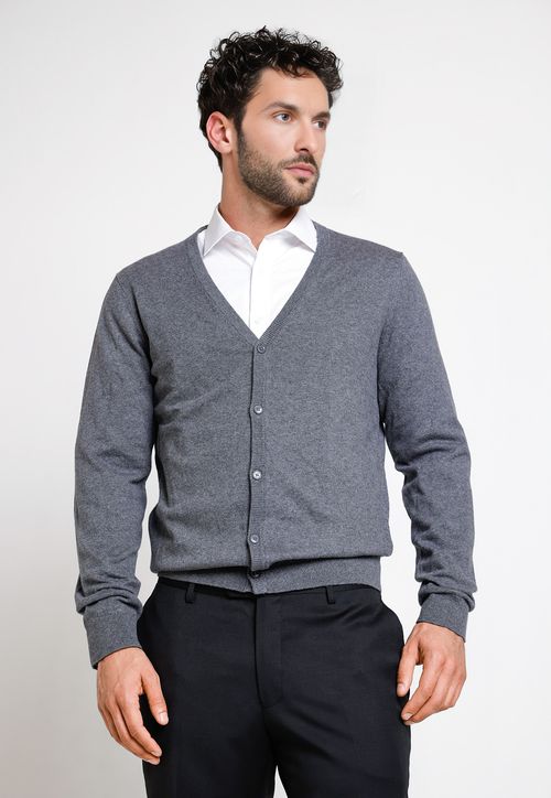 Tejido Hombre Formal Cardigan Marengo