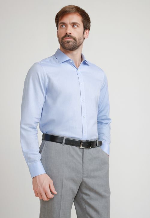 Camisa Hombre Formal Classic Celeste