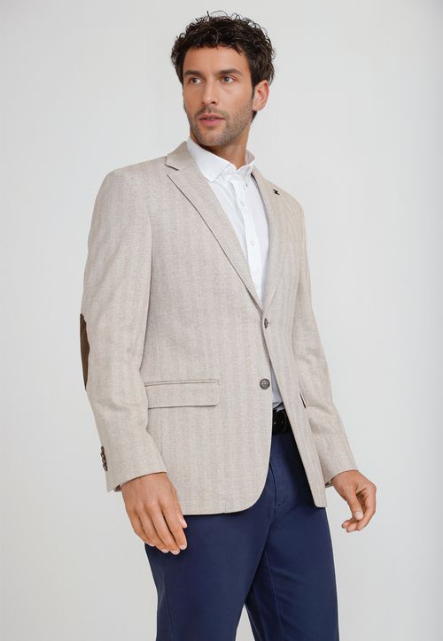 Chaqueta Casual Algodón Claire Beige