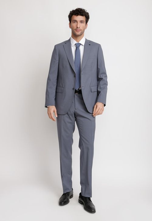 Traje Suit Separate Hombre Formal Lana S100'S Mix&Color Azul Piedra