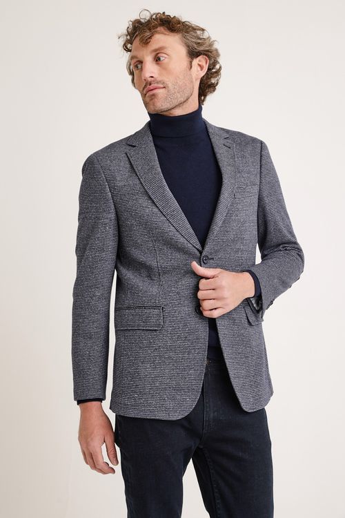 Chaqueta Hombre Algodón Fantasía Slim Clark Azul