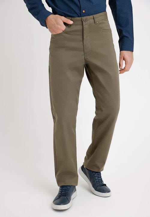 Pantalón Hombre Algodón Liso Slim Vilas Verde
