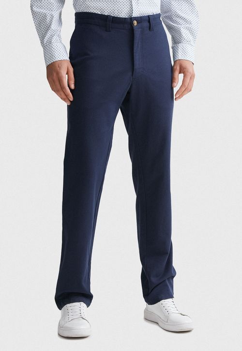 Pantalón Hombre Algodón Textura Slim Vulcan Azul Marino
