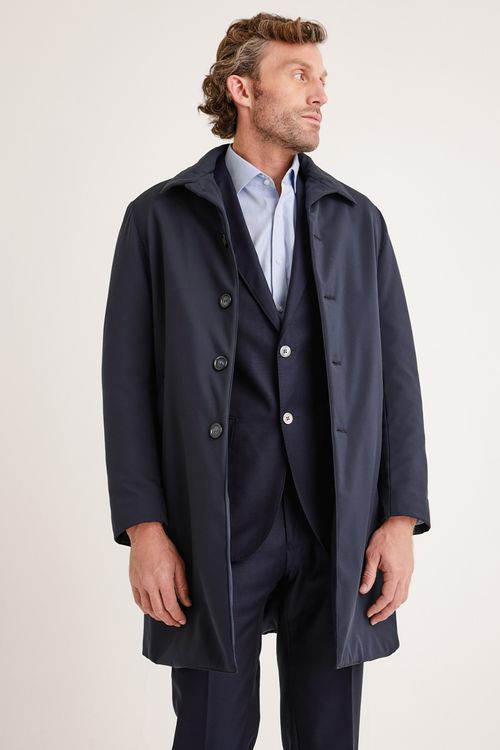 Impermeable Formal Hombre Azul Marino