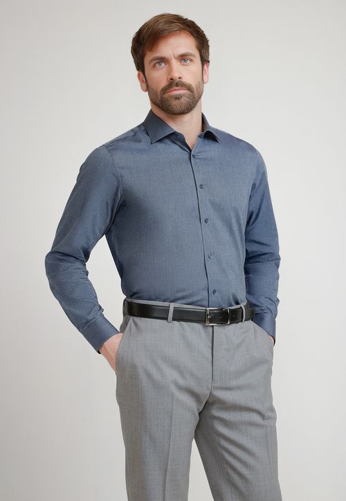 Camisa Hombre Formal Classic Azul Marino