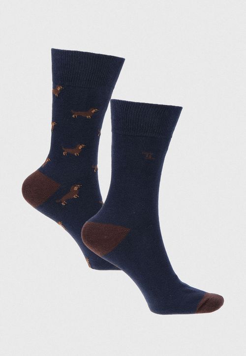 Calcetines Hombre Dachshund Bipack Azul Marino