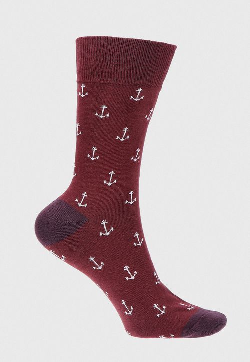 Calcetines Hombre Anchor Bipack Burdeo