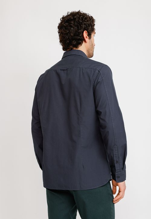 Camisa ML Hombre Basilio Azul Marino