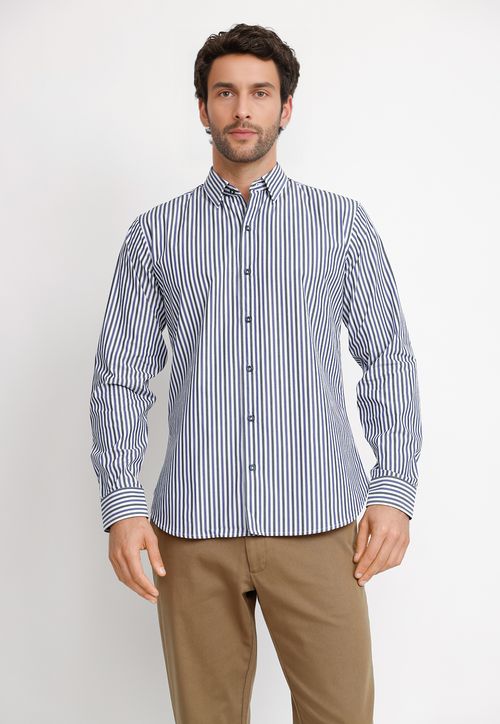 Camisa ML Hombre Bautista Azul Marino