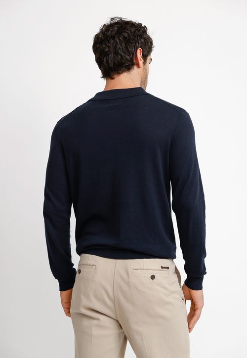 Polera ML Hombre Marcel Azul Marino