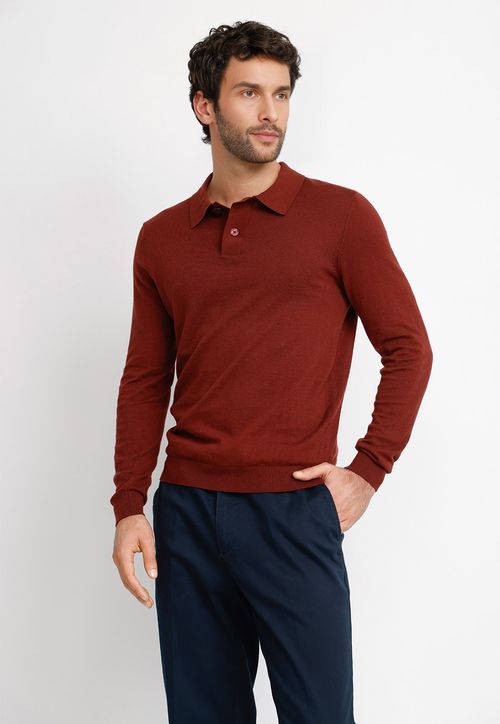 Polera ML Hombre Marcel Rojo