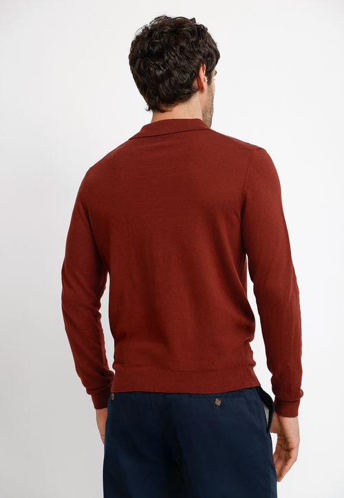 Polera ML Hombre Marcel Rojo