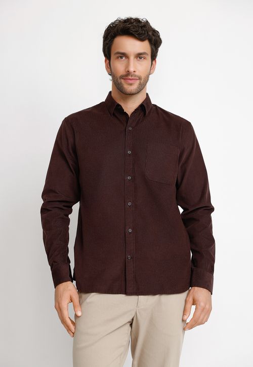 Camisa ML Hombre Burgos Burdeo