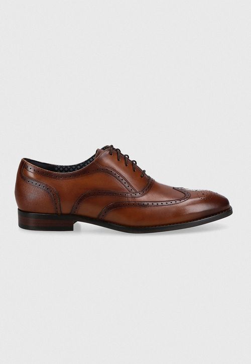 Zapato Casual Punta Ala Cuero Cognac