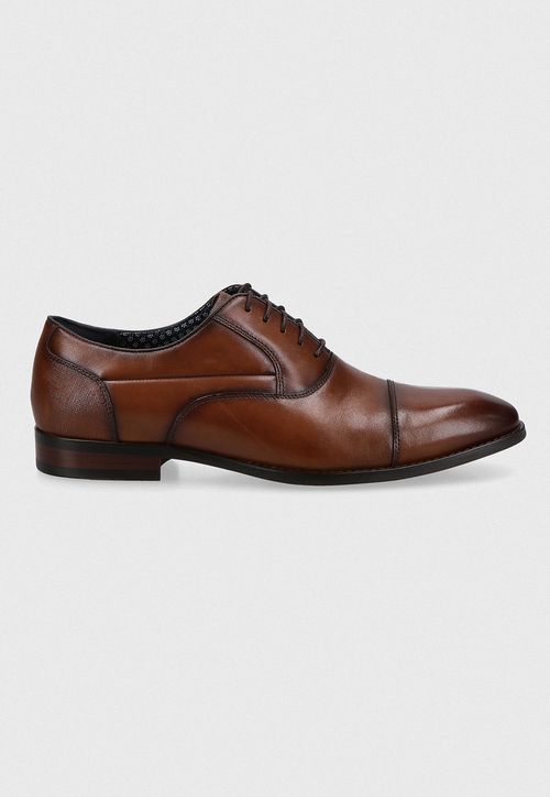 Zapato Formal Liso Cuero Cognac