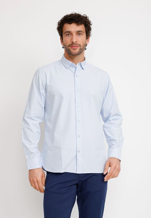 Camisa ML Hombre Basilio Celeste