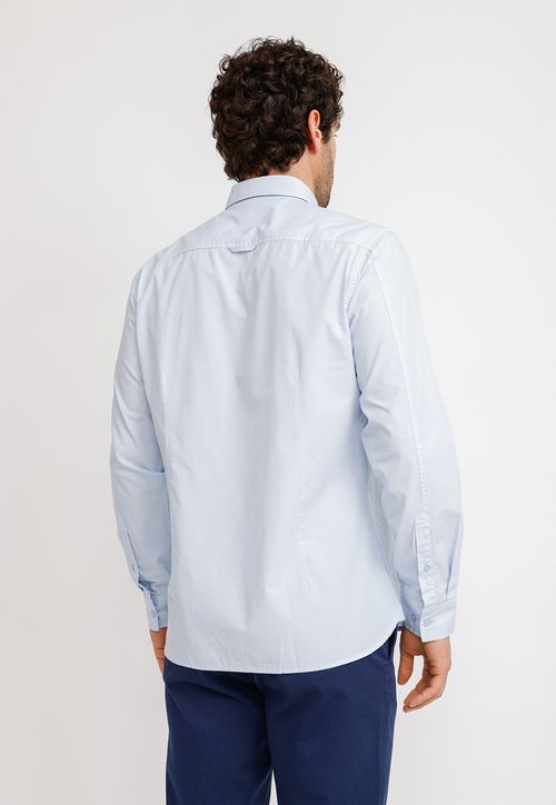Camisa ML Hombre Basilio Celeste