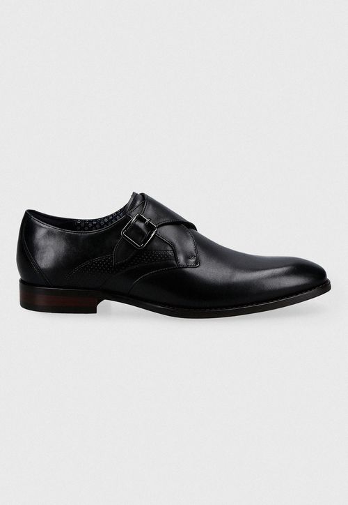 Zapato Formal Hebilla Cuero Negro