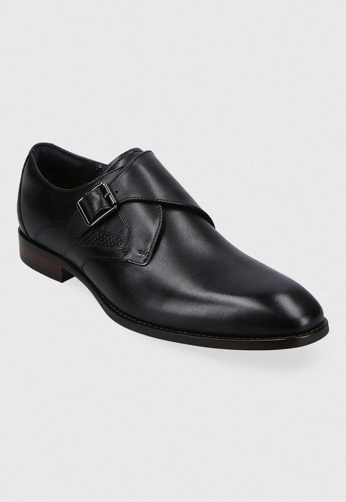 Zapato Formal Hebilla Cuero Negro