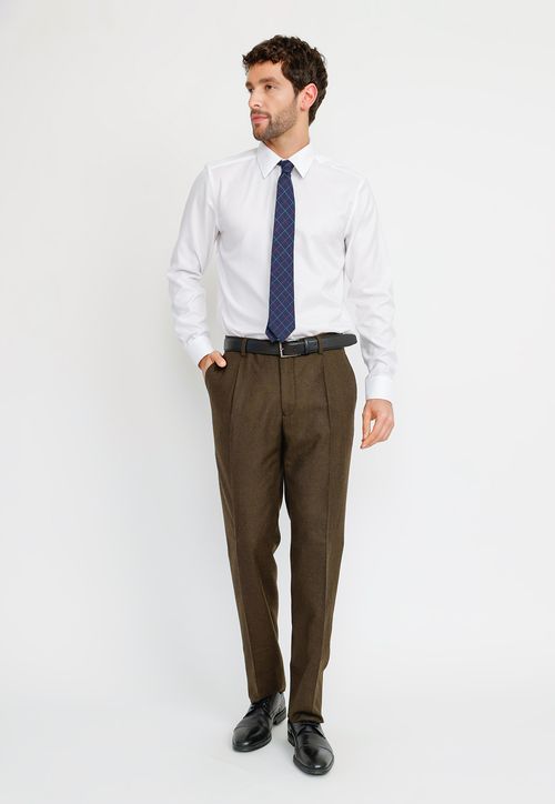 Pantalón Formal Hombre Classic Flannel Verde