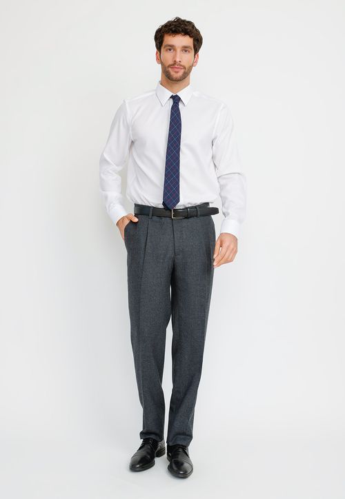 Pantalón Formal Hombre Classic Flannel Marengo