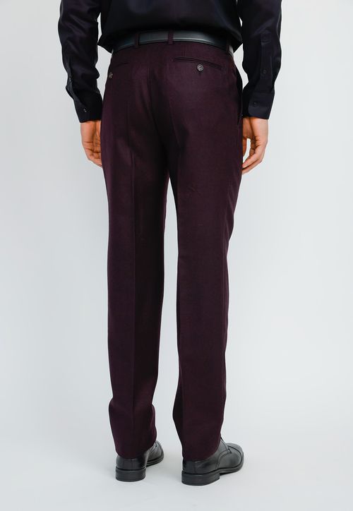 Pantalón Formal Hombre Classic Flannel Morado
